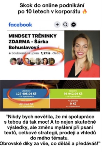 Reference Šárky: skok do online podnikání po 10 letech v korporátu